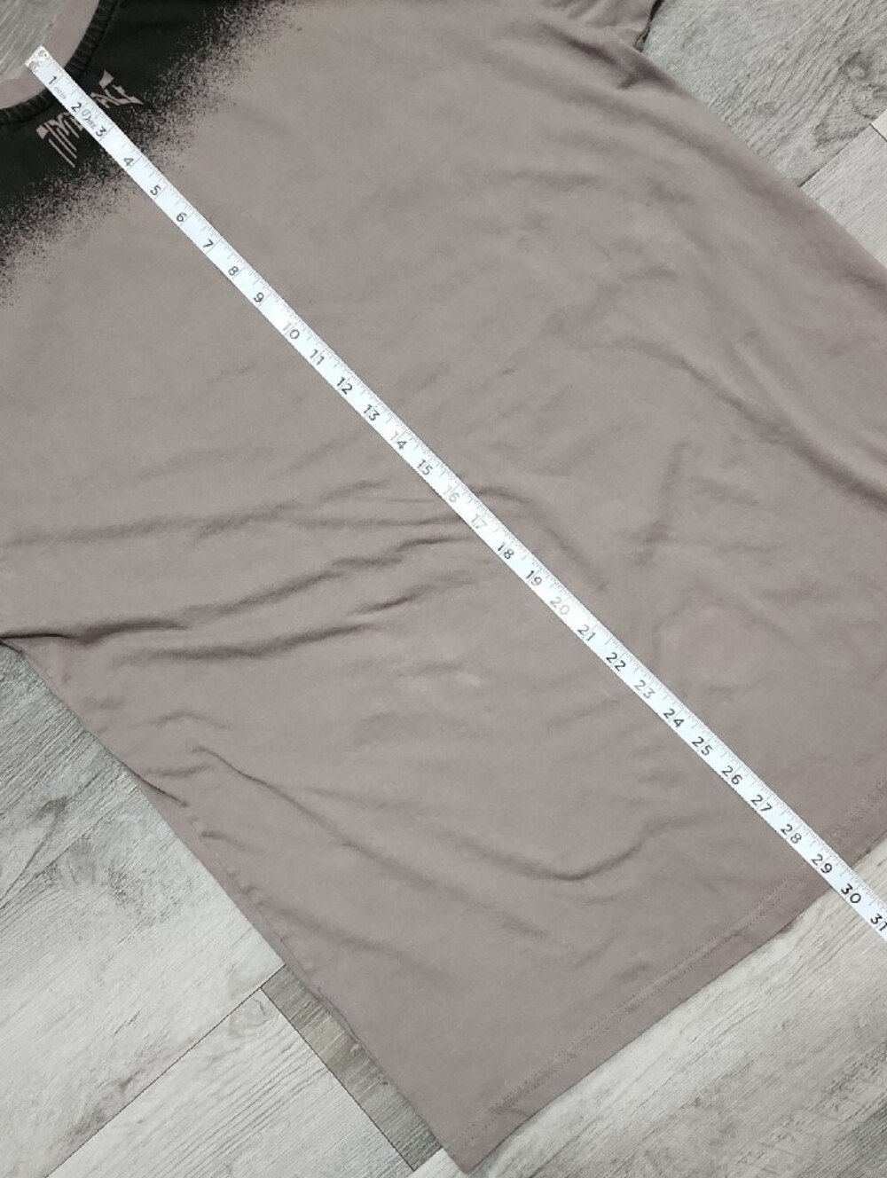 Time + Space Short-Sleeve Crew Tee in Taupe with Black Embroidered Accents 2XL - Picture 12 of 13